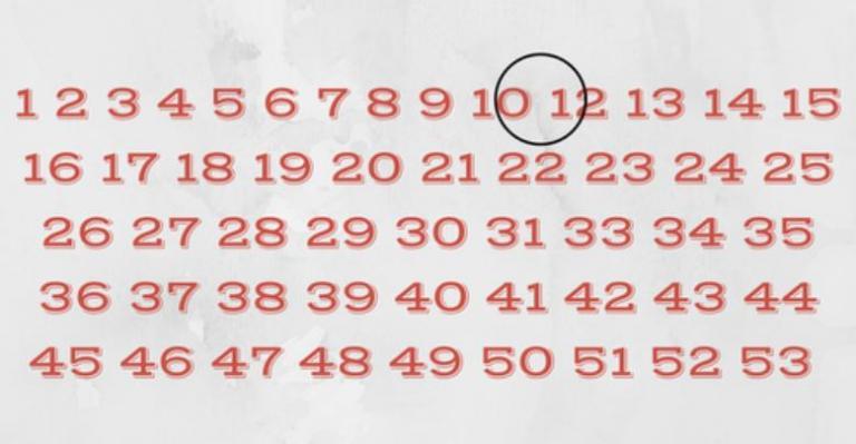 Зможете знайти число, якого не вистачає, максимум за 10 секунд? Багато хто не може впоратися